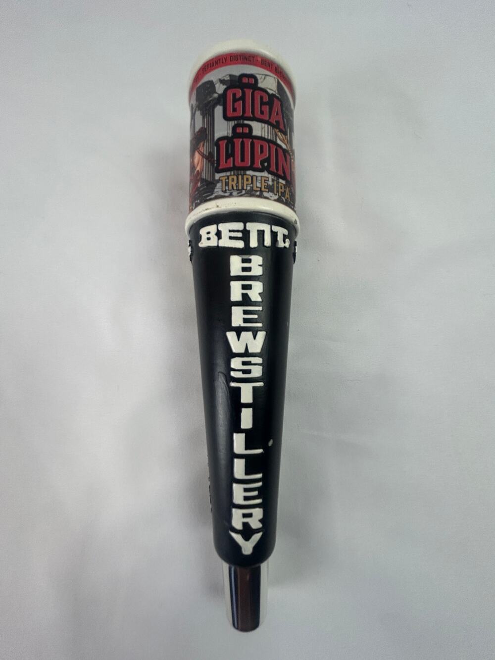 Bent Brewstillery Giga Lupin Triple IPA Beer Tap Handle Minnesota Brewery 9in